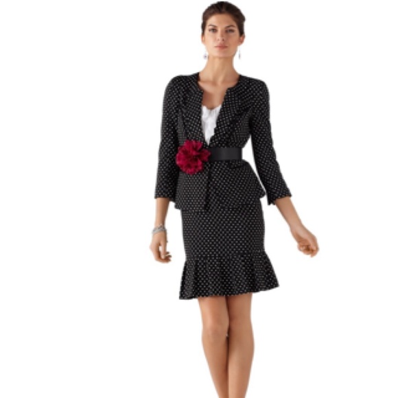 WHBM Dot Jacquard skirt Suit - Picture 2 of 8